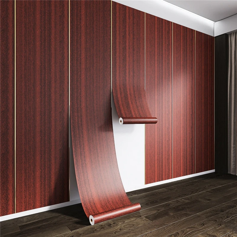 

Waterproof Wood Vinyl Wallpaper Roll Self Adhesive Decor Contact Paper Doors Cabinet Desktop Modern Furniture Decorative Sticker