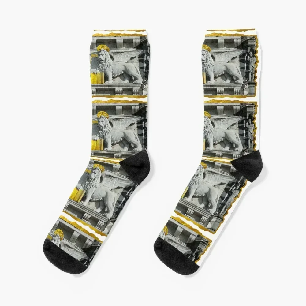 The Winged Lion - Doge's Palace Venice, Italy (by AliceCCI) Socks Climbing anti-slip Antiskid soccer Male Socks Women's