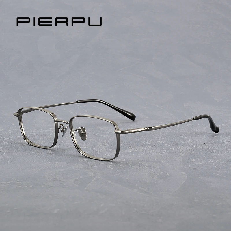 Luxury Brand Men Glasses Titanium Frame Square Optical Eyewear Business style Design Prescription Myopia Oculos Blue Light Glass