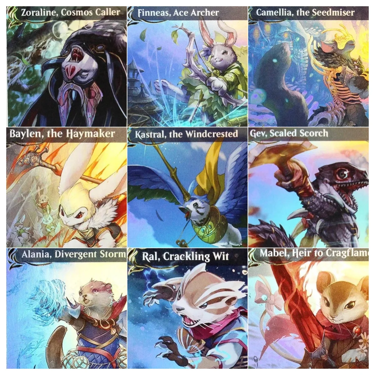 

(Raised Foil) Alania Baylen Kastral Lumra Muerra Mabel TCG Magical Proxy Cards -Top Quality Gathering Board Trading Cards Proxy