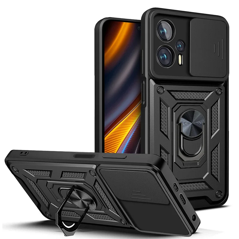 For Xiaomi Poco F3 F4 GT F5 Shockproof Armor Case For Xiaomi Mi Poco X6 X5 X4 X3 M6 Pro M3 M4 Pro Camera Lens Protection Fundas