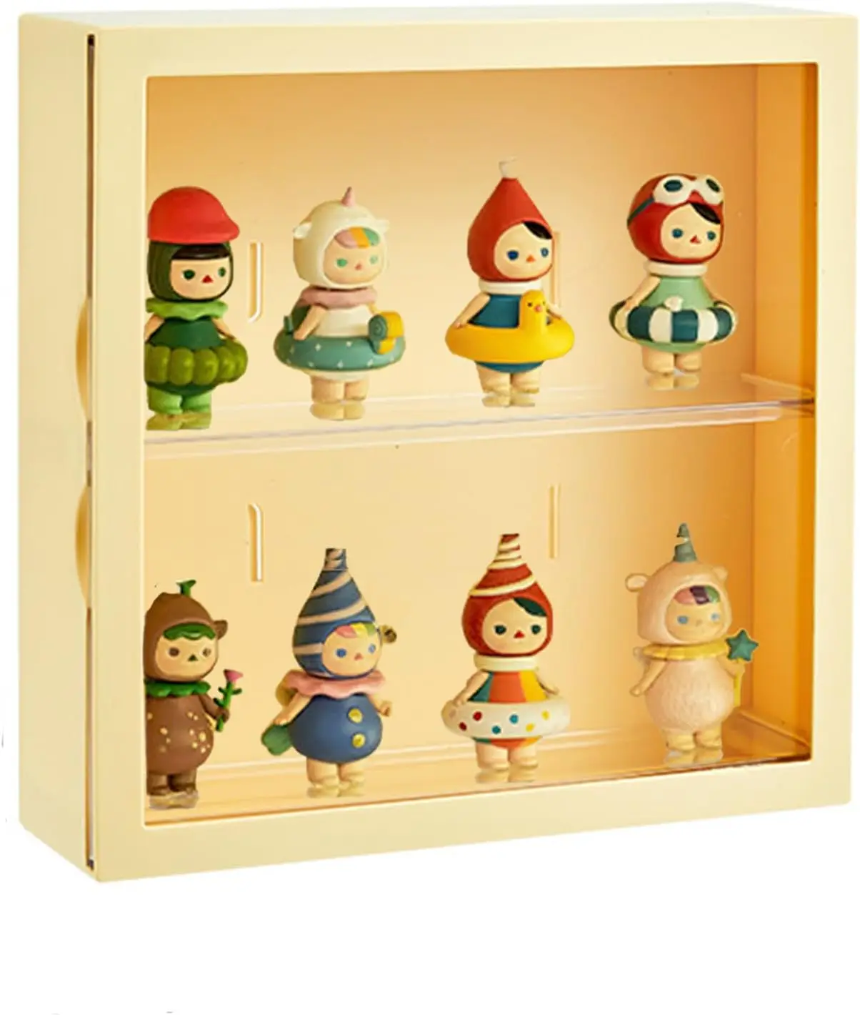 

Квадратный настенный прозрачный демонстрационный бокс для коллекционных фигурок, регулируемый пылезащитный контейнер для хранения с дверцей