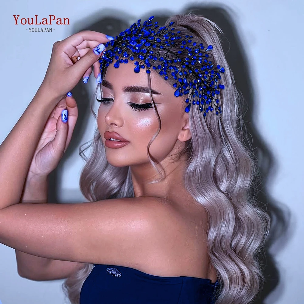 

YouLaPan Wedding Bridal Rhinestone Headband Woman Party Headwear Princess Crown Shining Headdress Fashionable Headpiece HP415