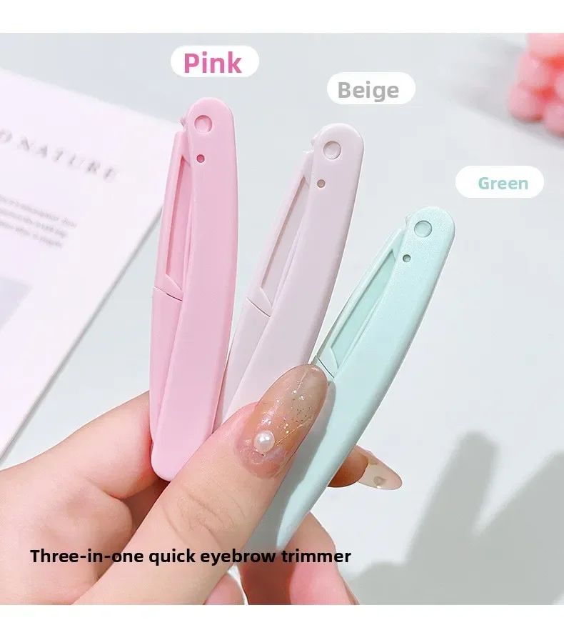 3 SZT. Przenośny Trymer do Brwi Bezpieczny Modelator Brwi Składany Trymer do Brwi Ostrze do Golenia Narzędzia do Makijażu dla Kobiet