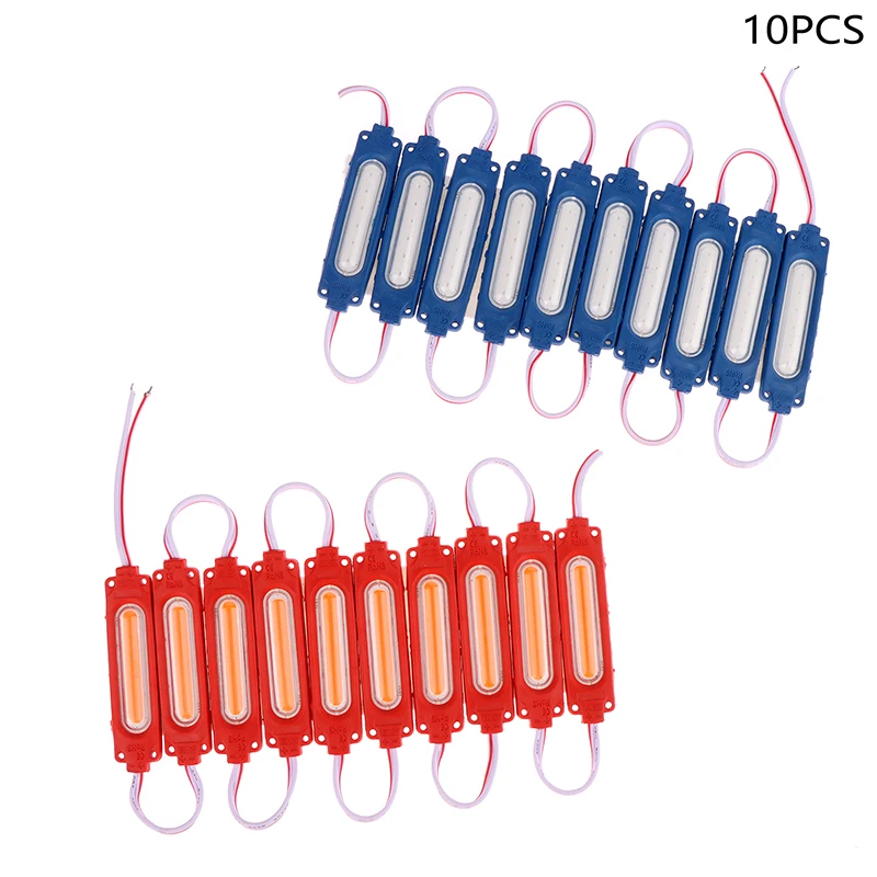 Módulo LED de 12V para camión, luz indicadora COB superbrillante para autobús, camión, remolque, lámpara de advertencia, luz de parada, 10 piezas