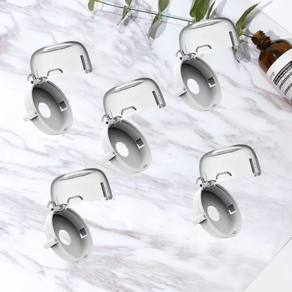 

5Pcs Gas Cover for Stove Burner Switches Clear Reusable Safety Caps Household Fire Prevention Device Gas Cover