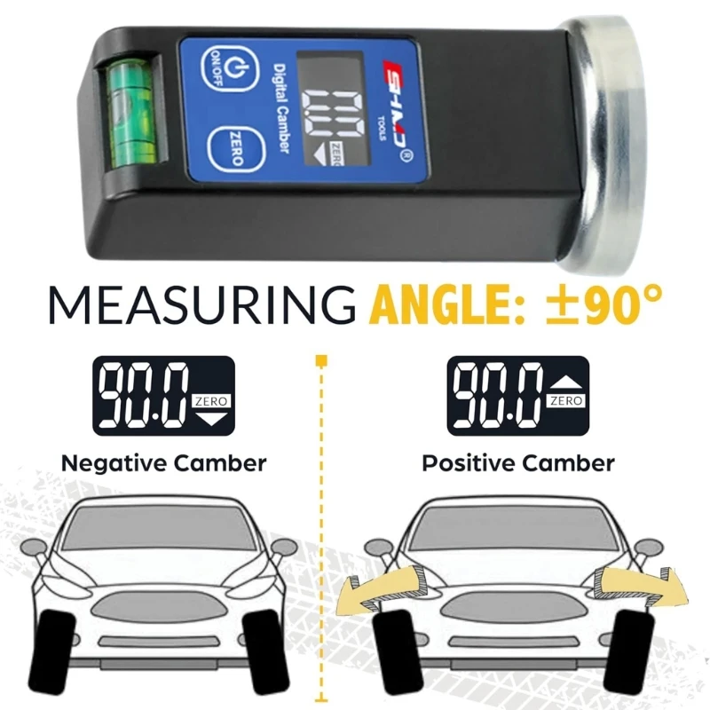 Digital Cambers Alignment Tool Base Precisions LCD Display Wheel Alignment Tool Universal Caster Cambers Gauge