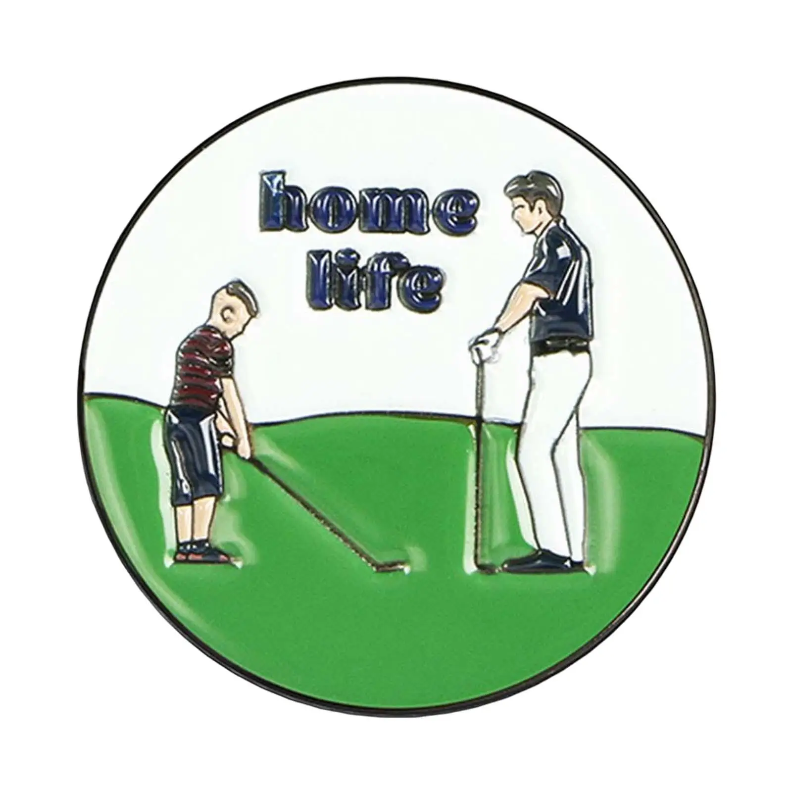 Durable Metal Golf Ball Marker Colorful Enamel Round Piece Novelty Golfer Gift for Hat Clips