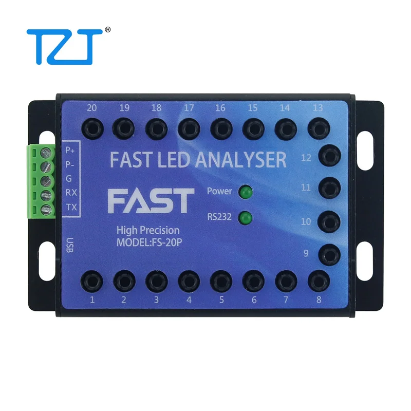 TZT FS-2P 2-قناة/FS-4P 4-قناة عالية الدقة معايرة سريع LED محلل HSI/RGB/XY كروما/الطول الموجي الرئيسي LED تستر