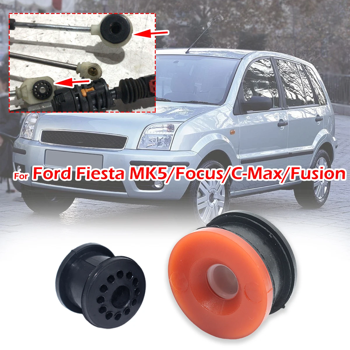 

NEW Manual Gear Linkage Repair Kit For Focus Fiesta 5 Fusion C-Max Shift Cable Bushing Rubber End Pivot Connector Clamp Collet