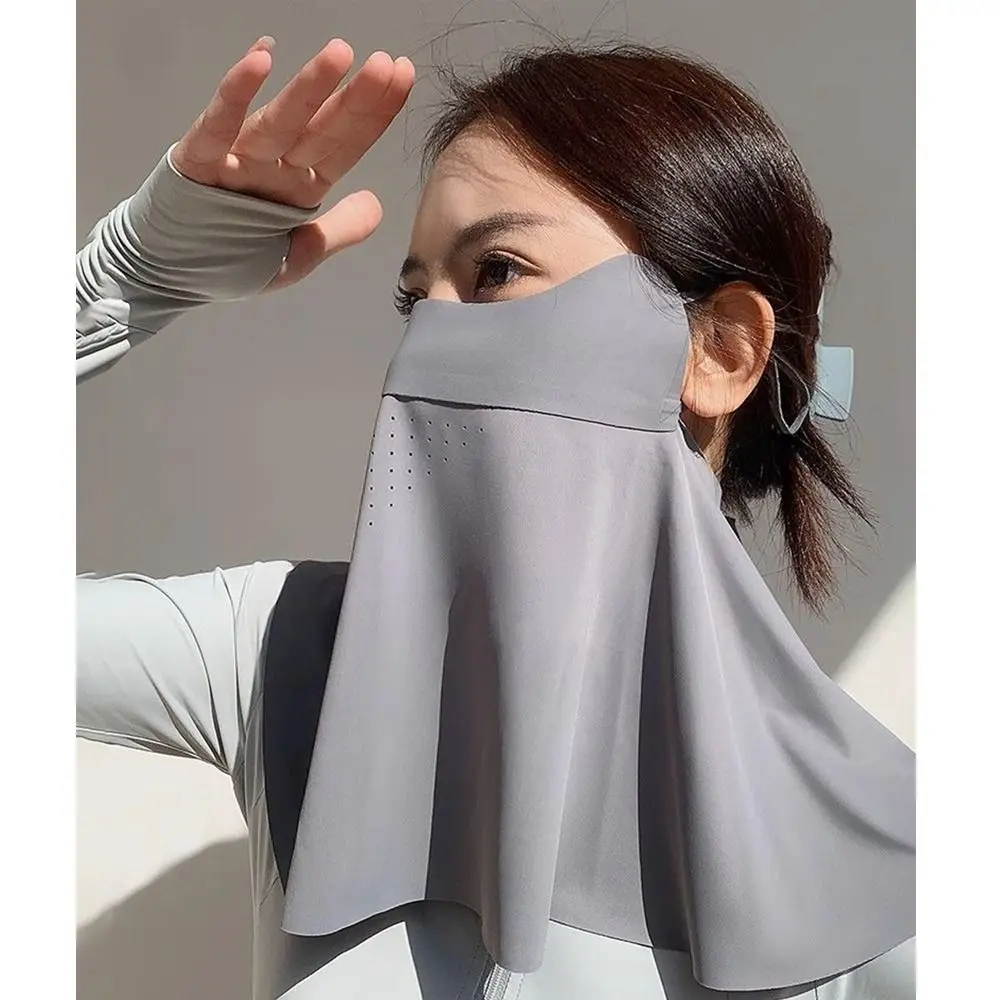 Ice Silk Sunscreen Mask Daily Breathable Thin Sun Protection UV Protection Mask Bike Cycling
