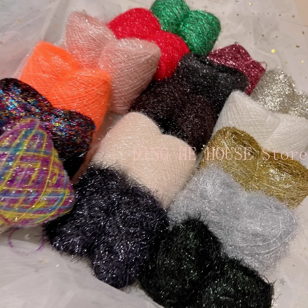 Featured Line Sparkling Acrylic Yarn, Glass Fiber Thread, Used for Hand Weaving, DIY Bags, Hats, Scarves, Jackets, High-end