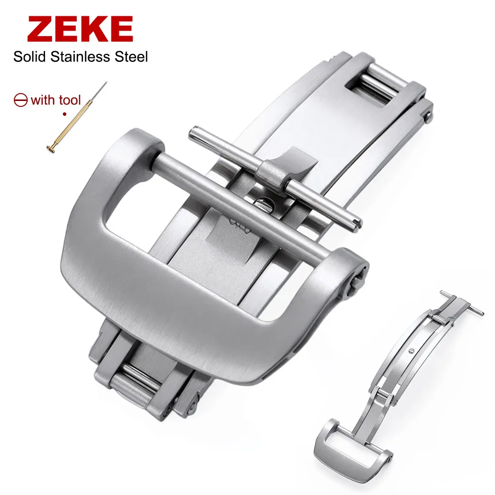 Chiusura deployante con fibbia per orologio in acciaio inossidabile massiccio per Richard Mille 18mm 20mm Fibbia con cinturino in gomma di ricambio per orologi