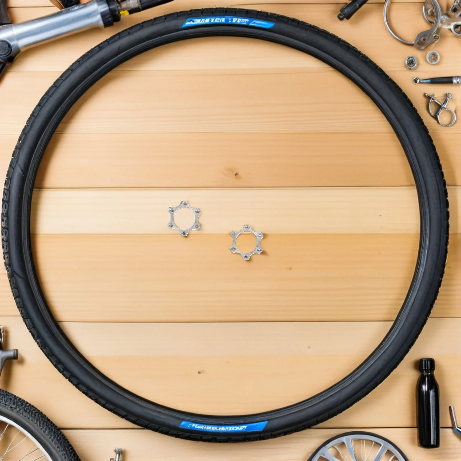 

4Pcs Aluminum Alloy Disc Brake Rotor 6 Bolt Flange Adapter for Bicycles Lightweight High Compatibility Efficient Heat