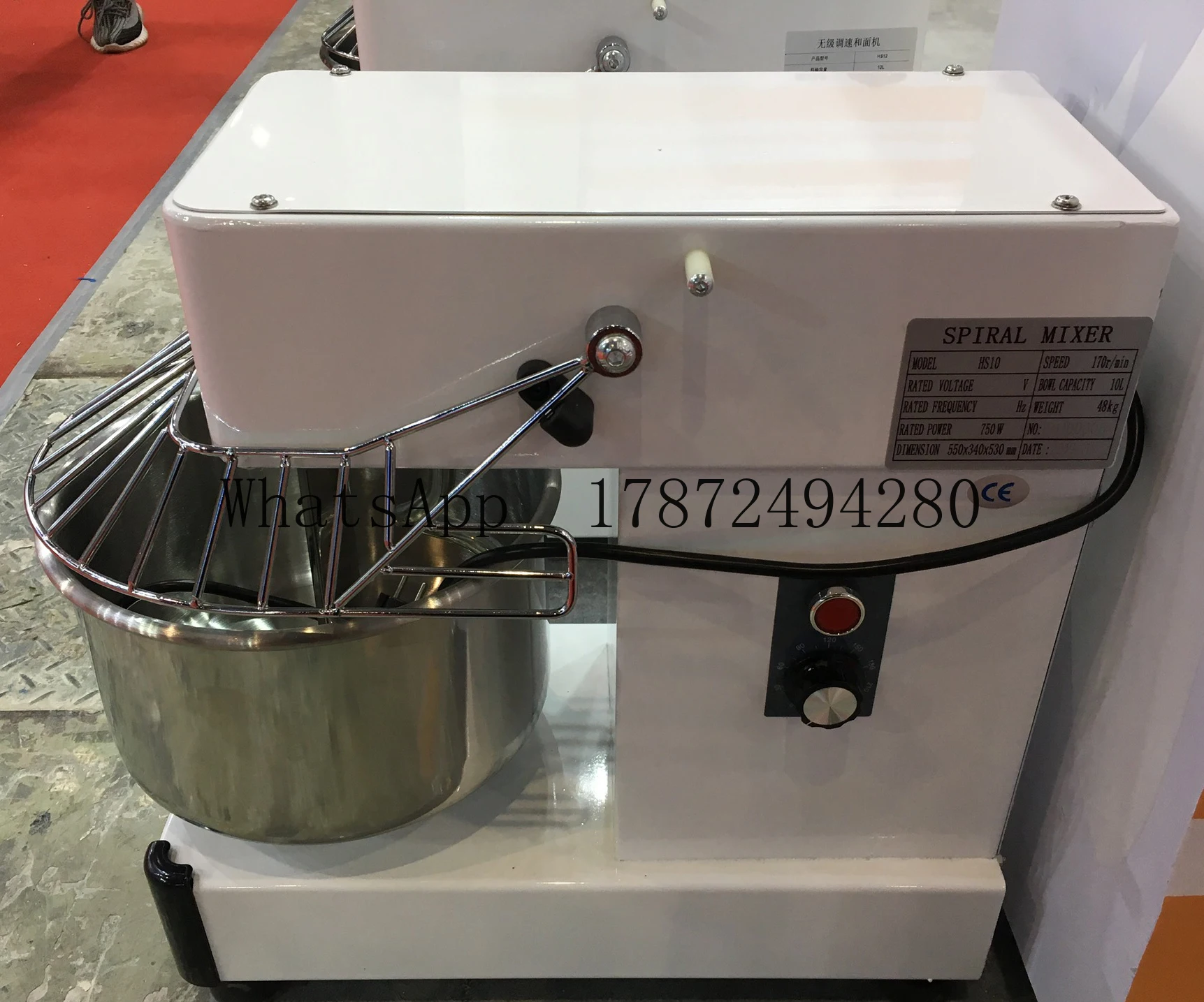 2025 Hot Sale4kg Variable Frequency Speed 10 Liters Spiral Mixer Machine Spiral Flour Mixer Dough Mixer Dough Kneading