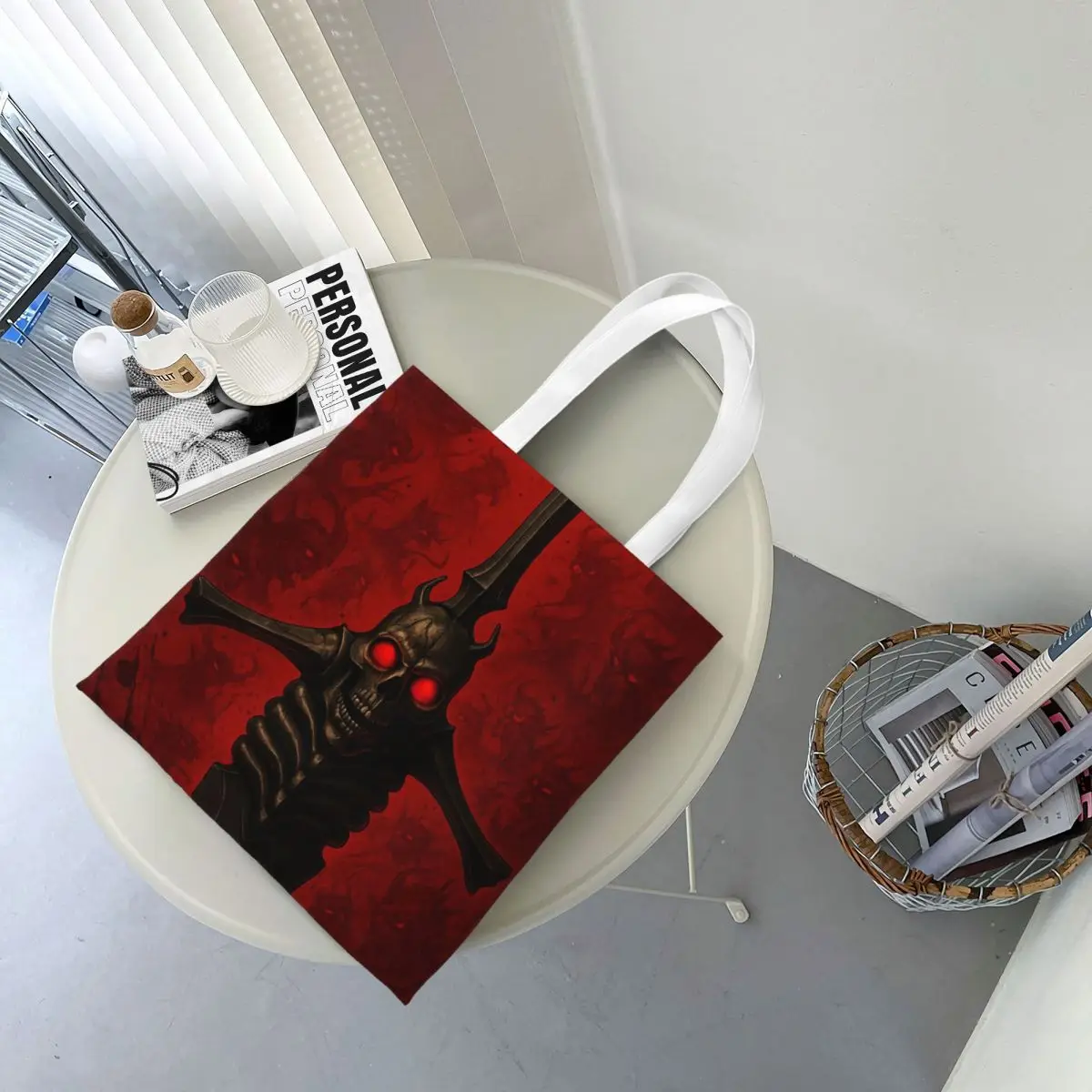 Devil May Cry Game  Shopping Bags Canvas The Tote Bag Folding for Ladies Shoulder Tote Travel Handbag