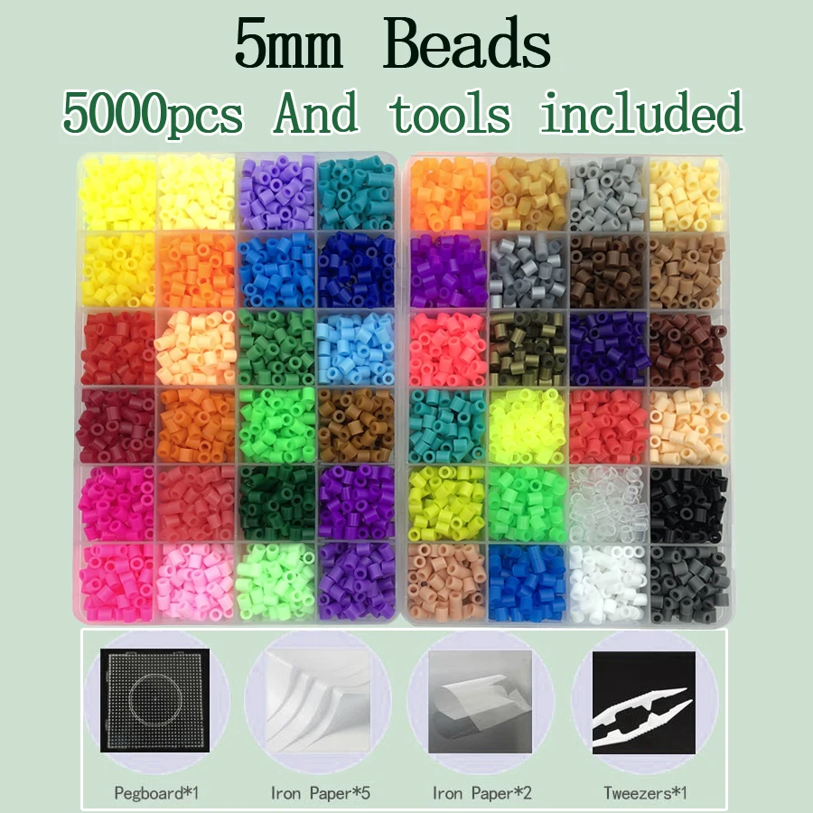 5mm Hama Beads fuse perler Iron Beads Tool and template Education Toy Fuse Bead Jigsaw Puzzle 3D For Children