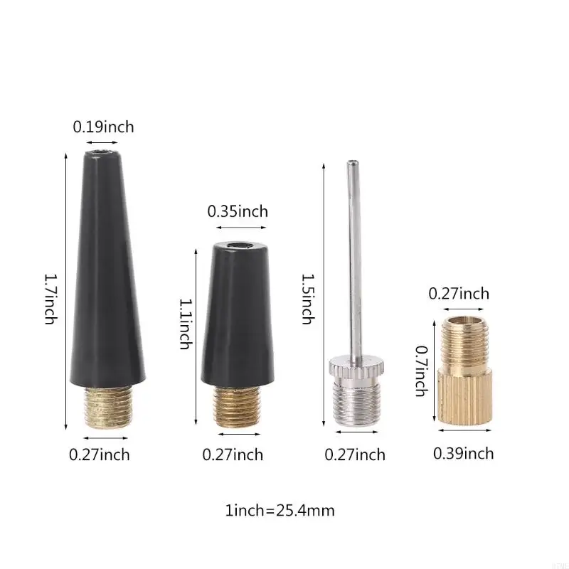 37ME Bike Tire Val ve Adapter Ball Needle Balloon Nozzle Inflation Inflator Adapter Air Accessories