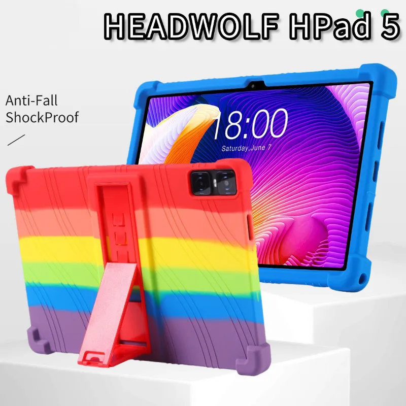 

Soft Silicone Case For Headwolf HPad 5 10.51 inch Adjustable Stand Shockproof Protective Cover For HEADWOLF HPad5