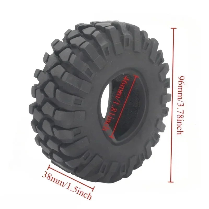 4 stuks 1.9 Inch 96mm 108mm Rock Crawler Wiel Met Effen Beadlock Velg Voor 1/10 Axiale Rc Auto