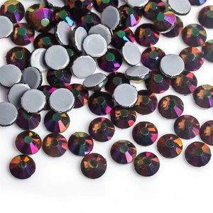 AB Best DMC Hot Fix حجر الراين ، حجر الراين الزجاجي ، الحديد على حجر الراين ، زخارف الخياطة والنسيج ، SS6-SS30 ، 40 لونا أفضل 10 أحجار مبيعا لتزيين النعال - No1