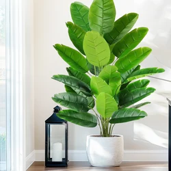 65-132cm Large Tropical Palm Tree Fake Banana Plant Leaves Real Touch Strelitzia Reginae Plastic Plant for Home Garden