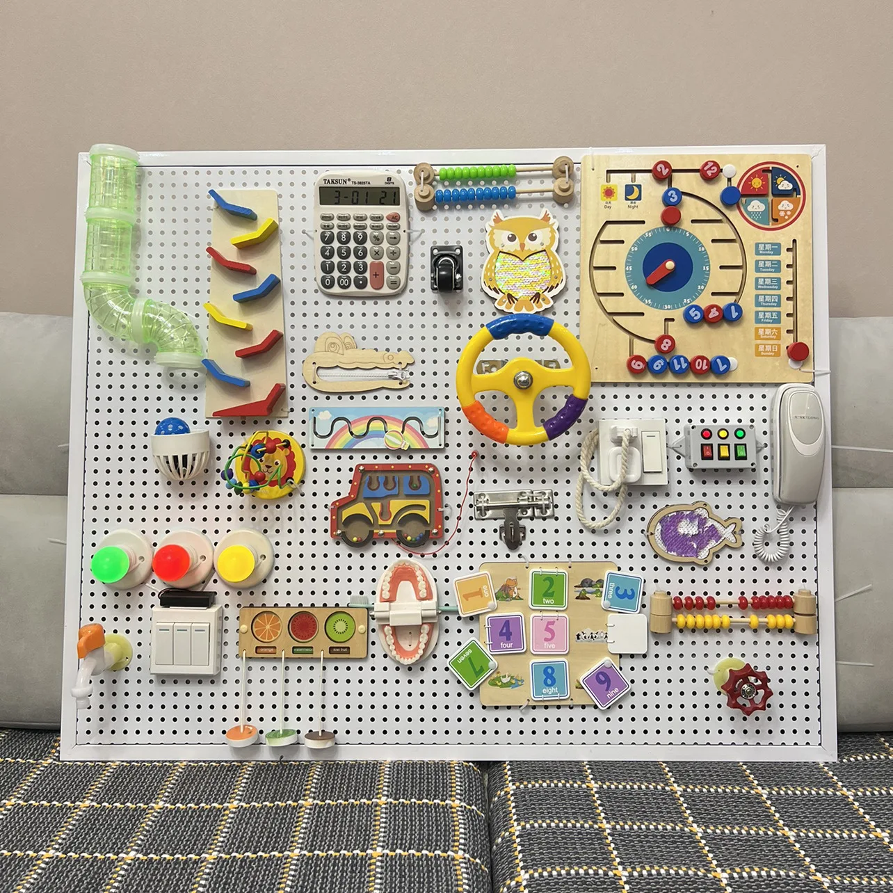 

Busy Board Diy Material Activity Busyboard Accessories Montessori Teaching Aids Baby Early Education Learning Skill Toy Games