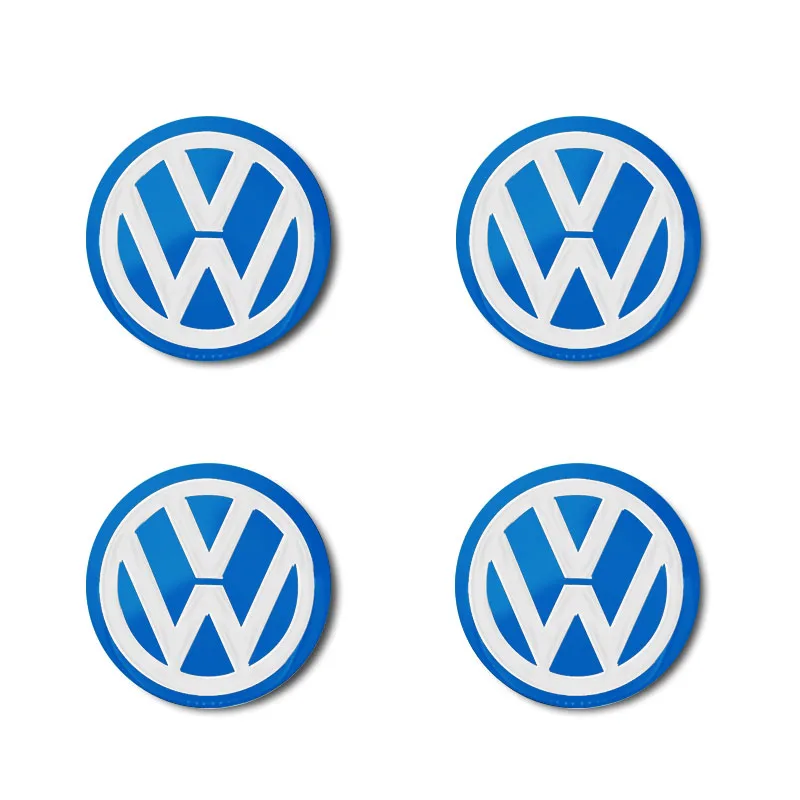 4pcs 56mm Wheel Center Hub Cap Badge Emblem Decal Wheel Sticker For Volkswagen VW R-line R GTI Polo Golf Touareg Passat Magotan