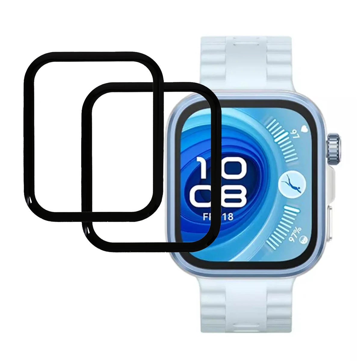 

2 шт./упак. для Huawei Watch Fit 4 Pro Защитная пленка для экрана Smart Watch HD Прозрачная пленка из ПММА (черный край)