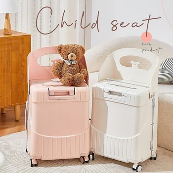 กระเป๋าใส่ที่นั่งสำหรับเด็ก, กระเป๋าถือเดินทางสำหรับพ่อแม่และเด็กกระเป๋าเดินทางล้อลากไซส์ใหญ่รหัสผ่าน20/22/24นิ้ว