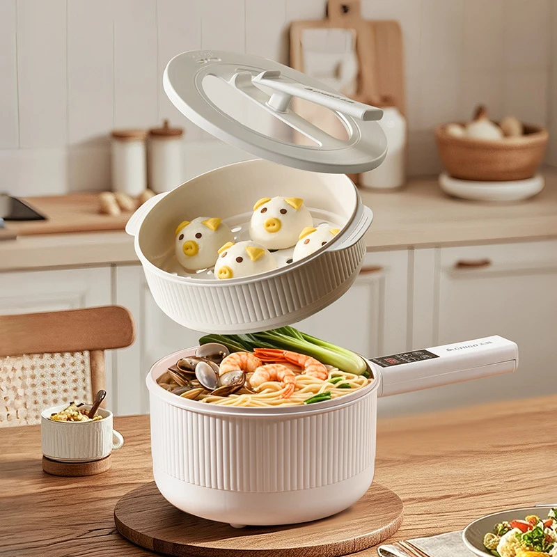 

2.0L Electric Rice Cooker Multi-Function Ramen Pot Electric Frying Pan Electric Pot Nonstick Pan Cooking Pots Smart Appointment
