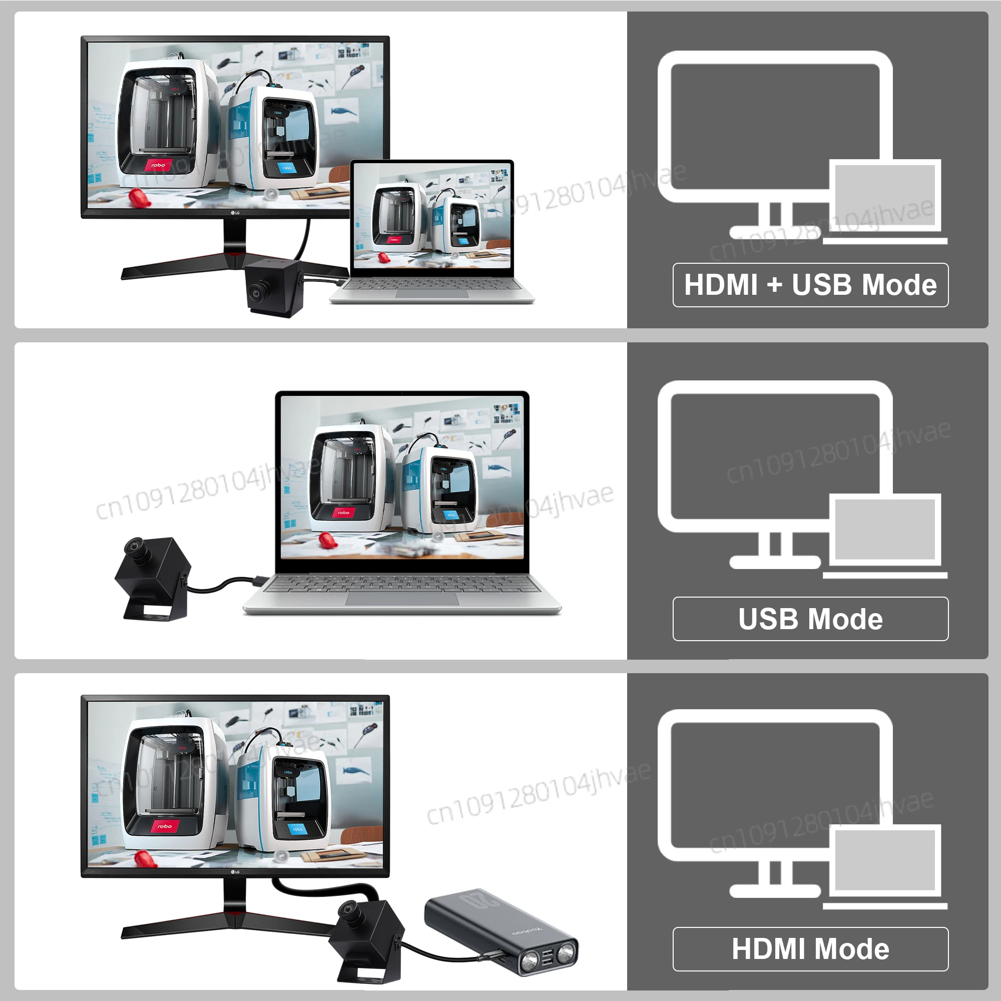 ELP 4K HD-MI USB Camera Webcam for Computer H.264 H.265 Telescope USB Security Camera With 120 Degree No Distortion Lens