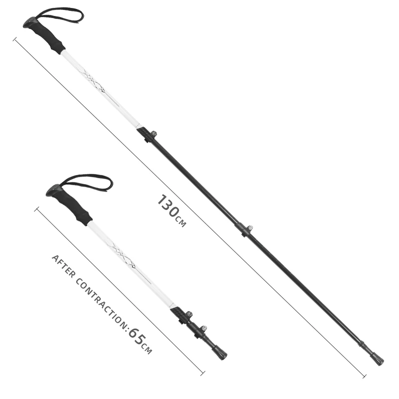

Lightweight And Portable Outdoor Aluminum Alloy Trekking Pole With Three Sections And Folding Design