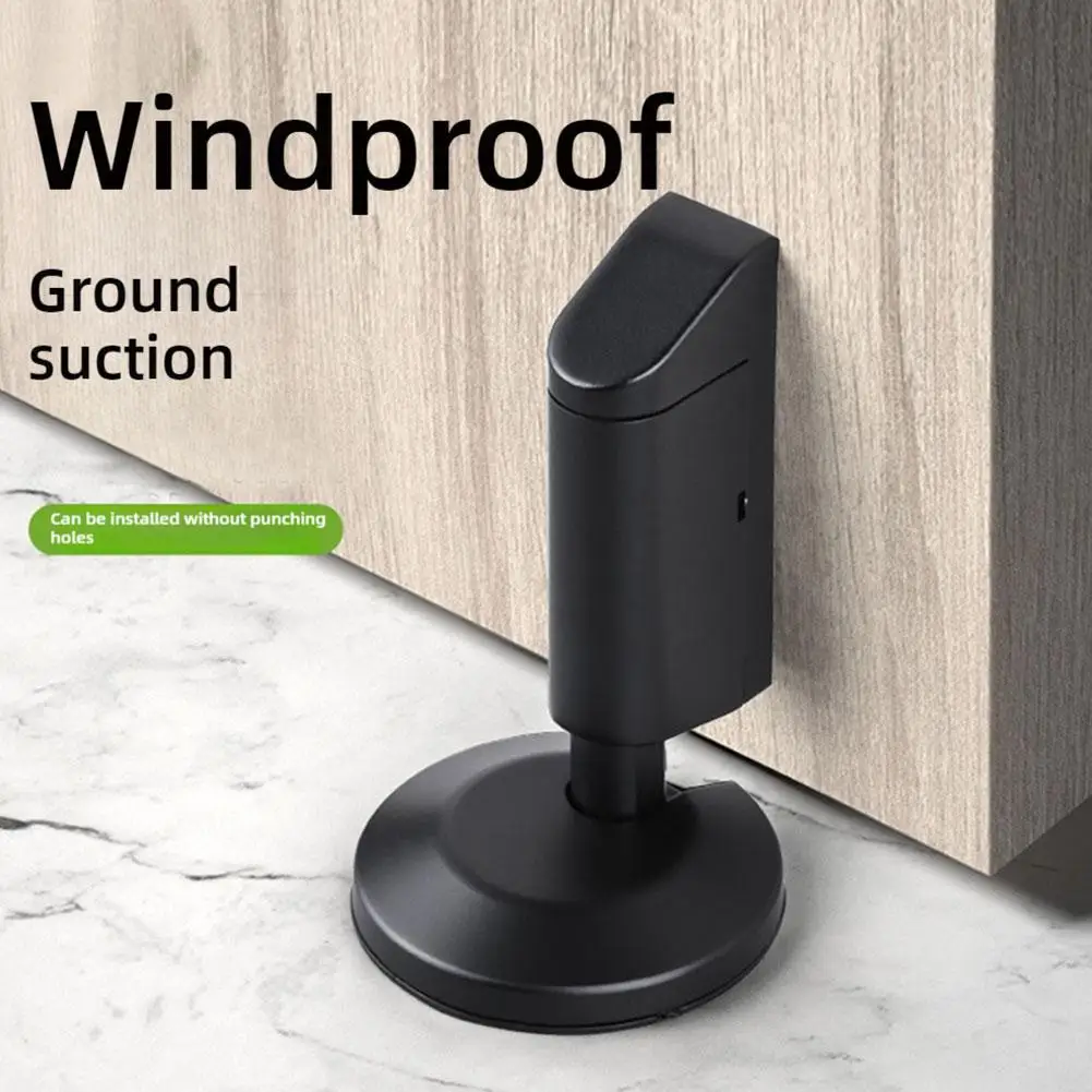 

Windproof Door Stopper Indoor Heavy Duty Floor Door Stop Keep Door Open Mechanical No Drilling Door Stopper With Screws