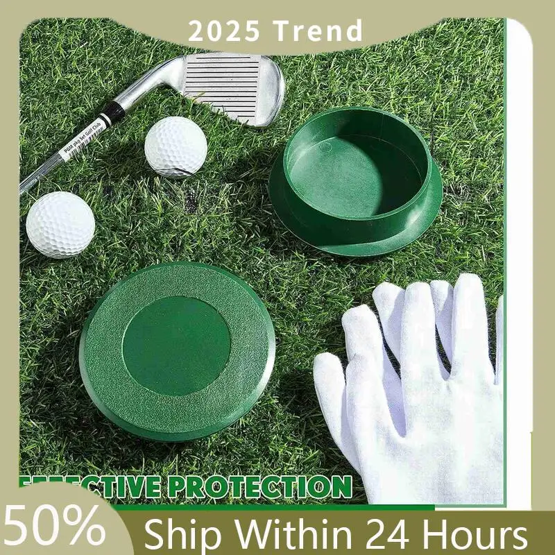 

A35F New 6 Piece Golf Cup Cover Golf Practice Training Aids Hole Cover Green For Garden Backyard Outdoor Activities