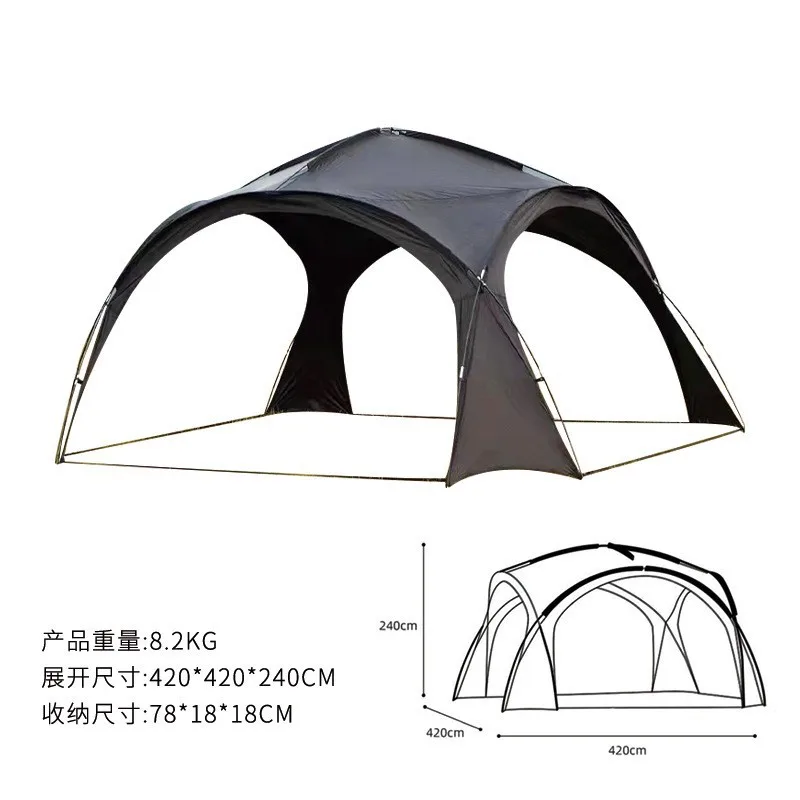 6-10P Outdoor Folding Tent Instant Pop Up Tent Portable Automatic Waterproof Camping Tent With Canopy For Hiking Picnic Family