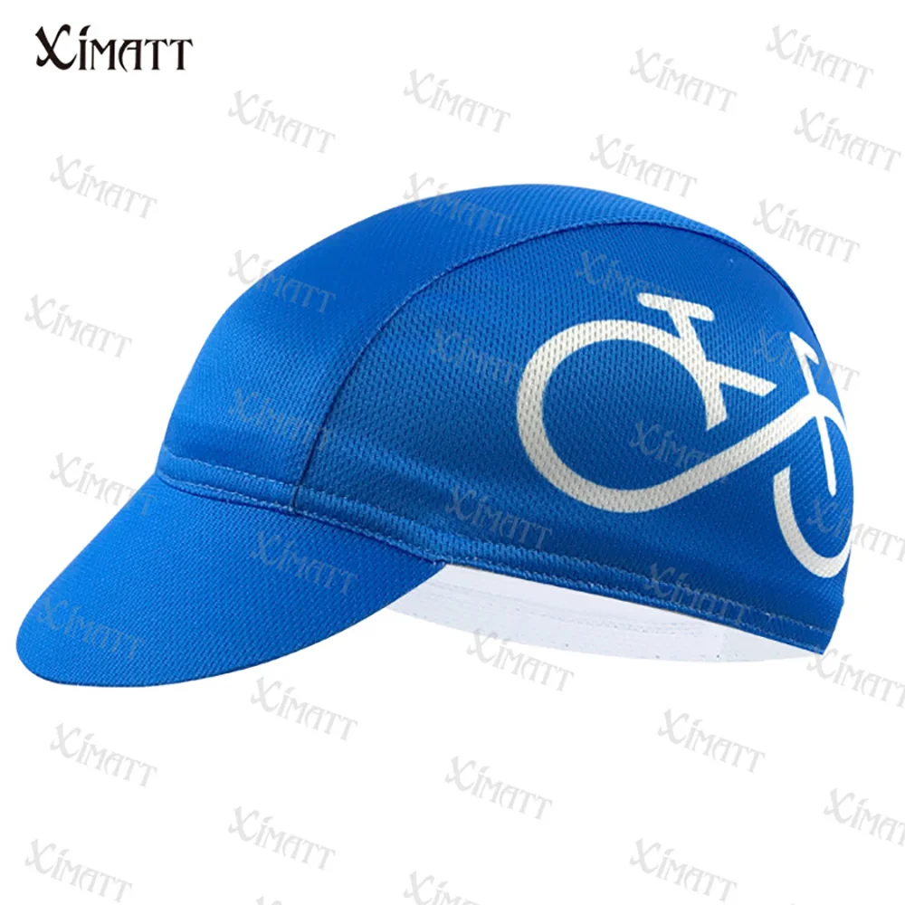 All-Match Summer Thin XIMATT Blue Simple Bike Style Cycling Caps Men Women Road Bicycle Motorcycle Hats Lightweight Breathable