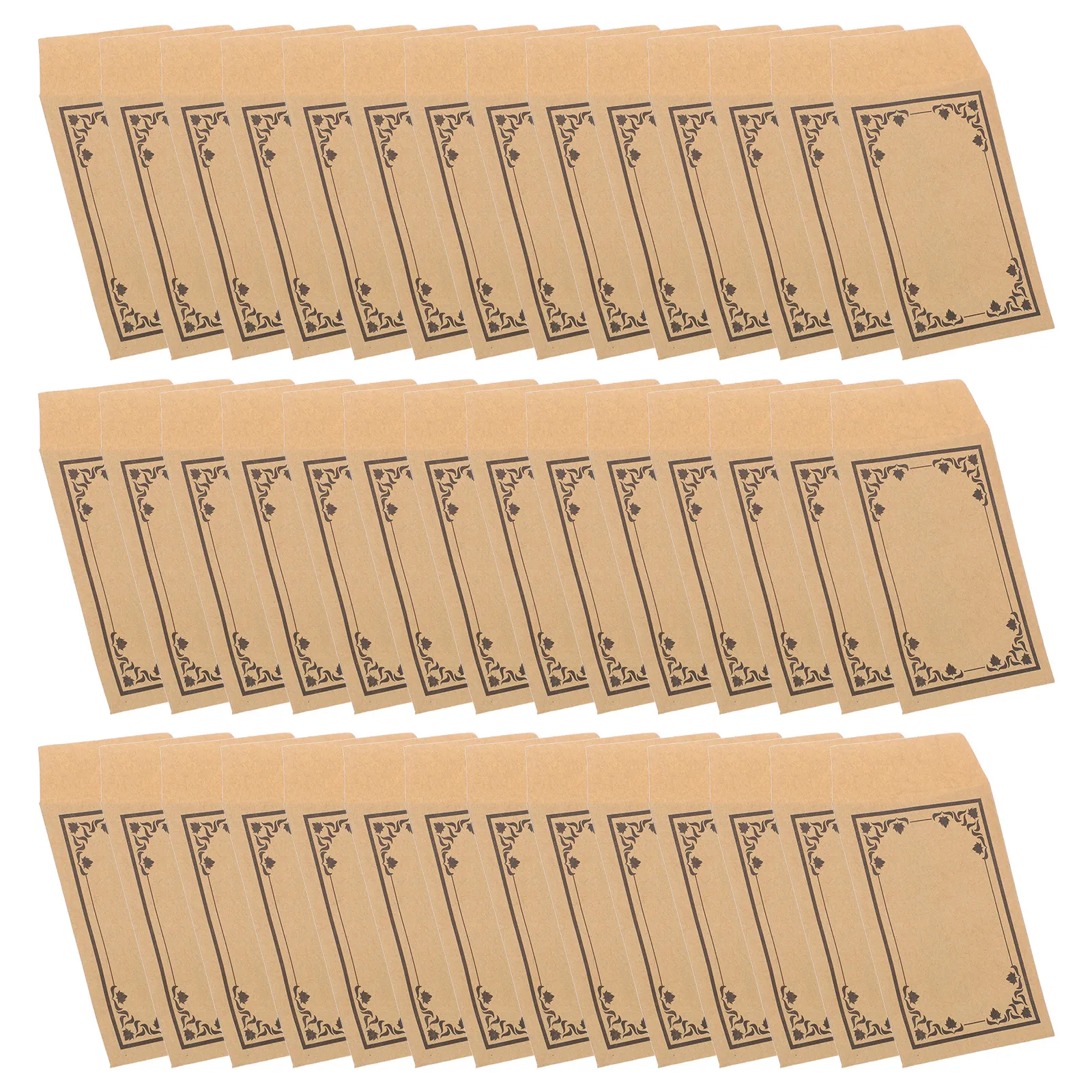 

50Pcs Reusable Kraft Paper Envelopes Self Sealing for Money Coin Storage Budgeting System Mini Brown Envelopes