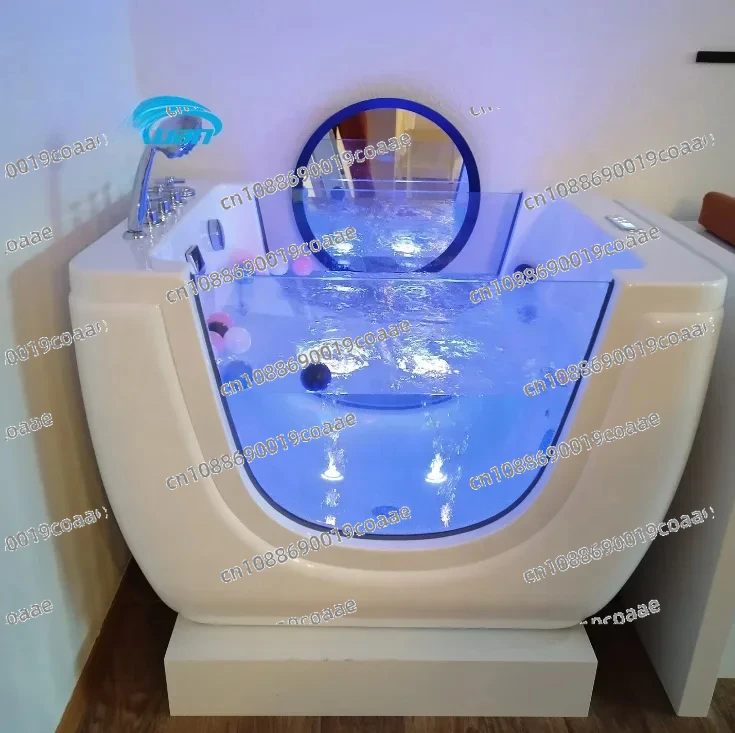 Thermostatic heater freestanding baby kids spa center baby spa air bubble kids baby bathtub