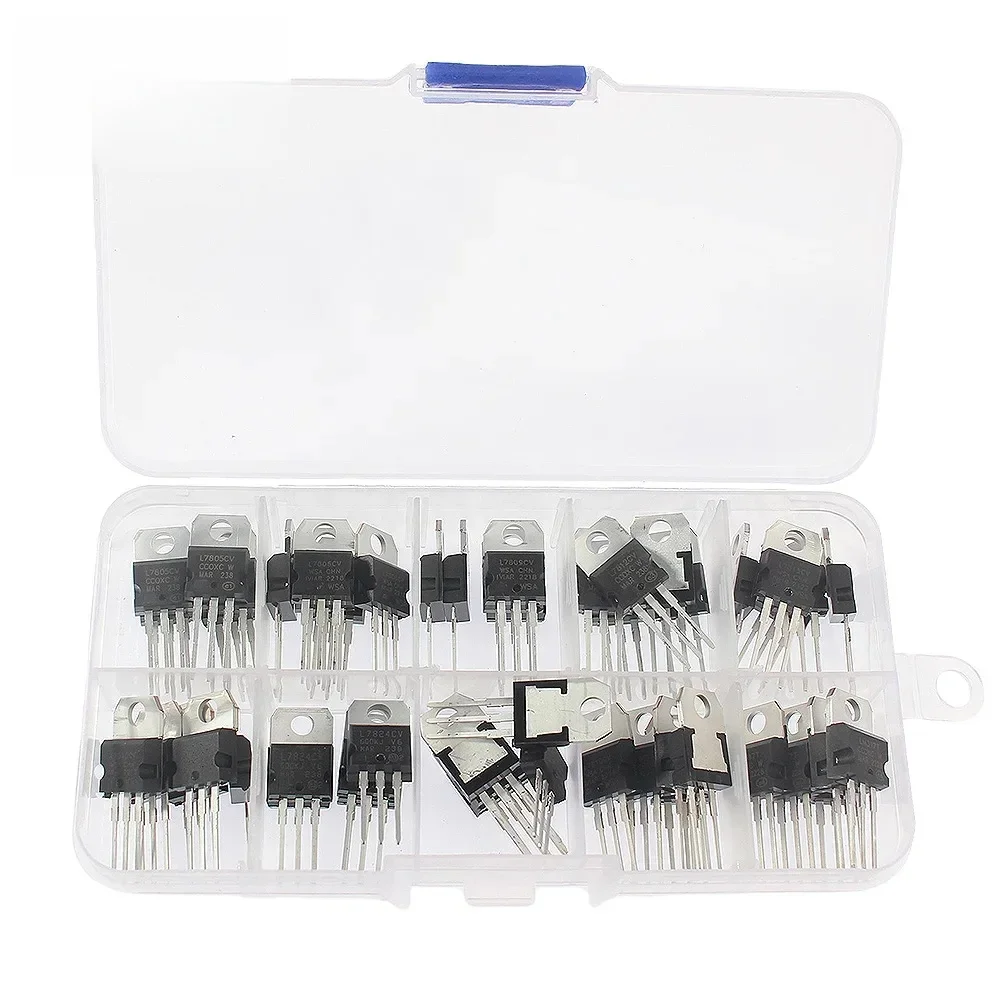 Takefast 5/50pcs Voltage Regulator IC Kit TO-220 LM317T L7812CV L7805CV L7806CV L7808CV L7809CV L7810CV L7815CV L7818CV L7824CV