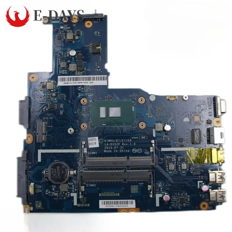 

For Lenovo B41-80 Laptop Motherboard LA-D102P Mainboard with CPU 4405U UMA 100% Tested Ok