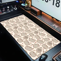 Tapis de clavier en polymère de souris de dessin animé avec tapis, accessoires de jeu Prime Gaming, P-Pusheen, chat mignon, média, bureau