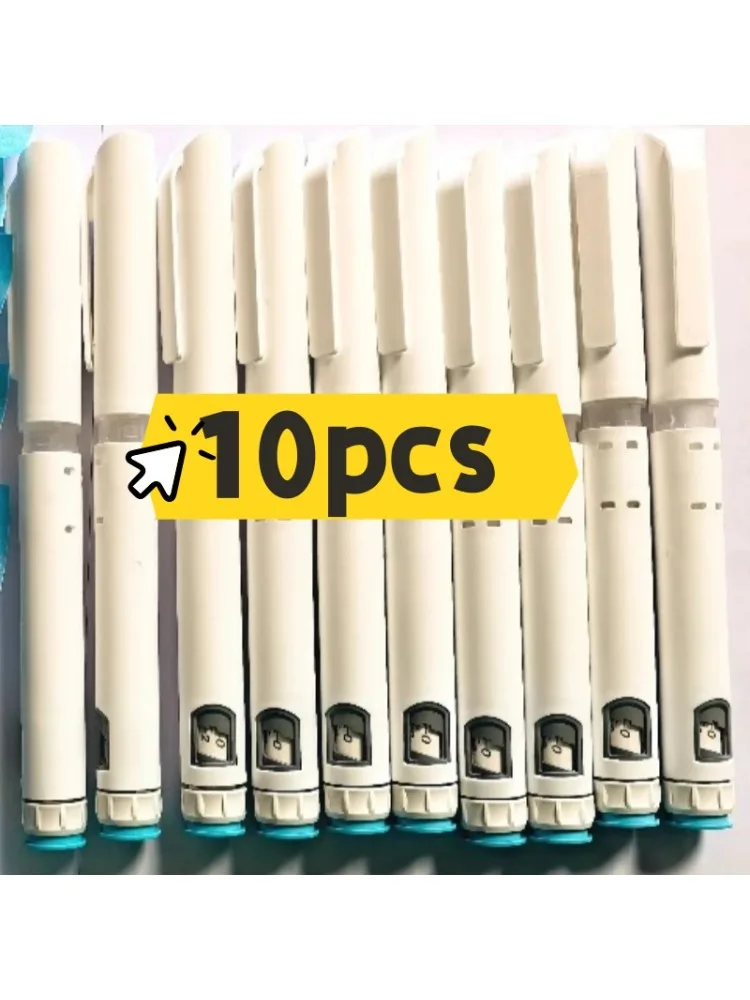Een set van 10 magische wegwerppen, schoonheidspennen en verstelbare dosis-injectiepennen (exclusief de medicijnen). - afbeelding 2