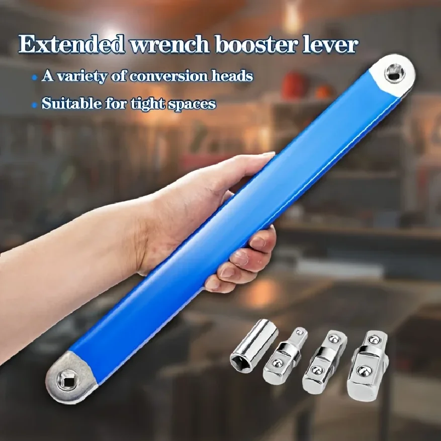 

Dual-Head Adjustable Ratchet Extension Wrench with Anti-Slip Ergonomic Handle - Heavy-Duty Iron Tool