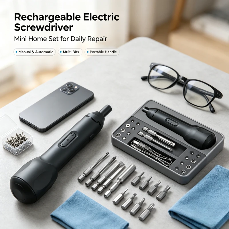 Screwdriver Set Precision - Elektrische schroevendraaier Oplaadbare mini-schroevendraaierset voor thuisgebruik