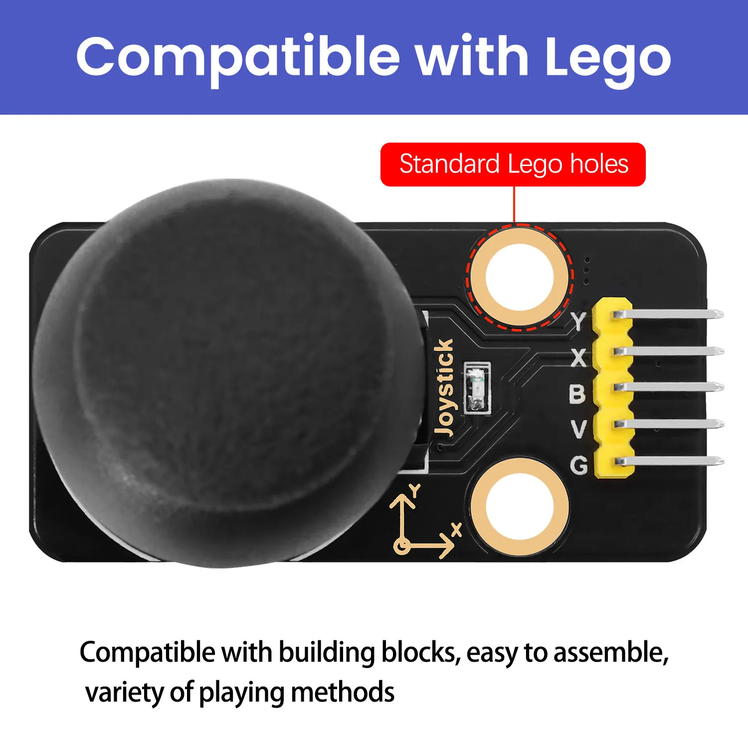 Picture 5: PS2 Joystick Module  DIY Electronic Building Blocks For Arduino Robot/DIY Games Control Compatible With Lego Blocks