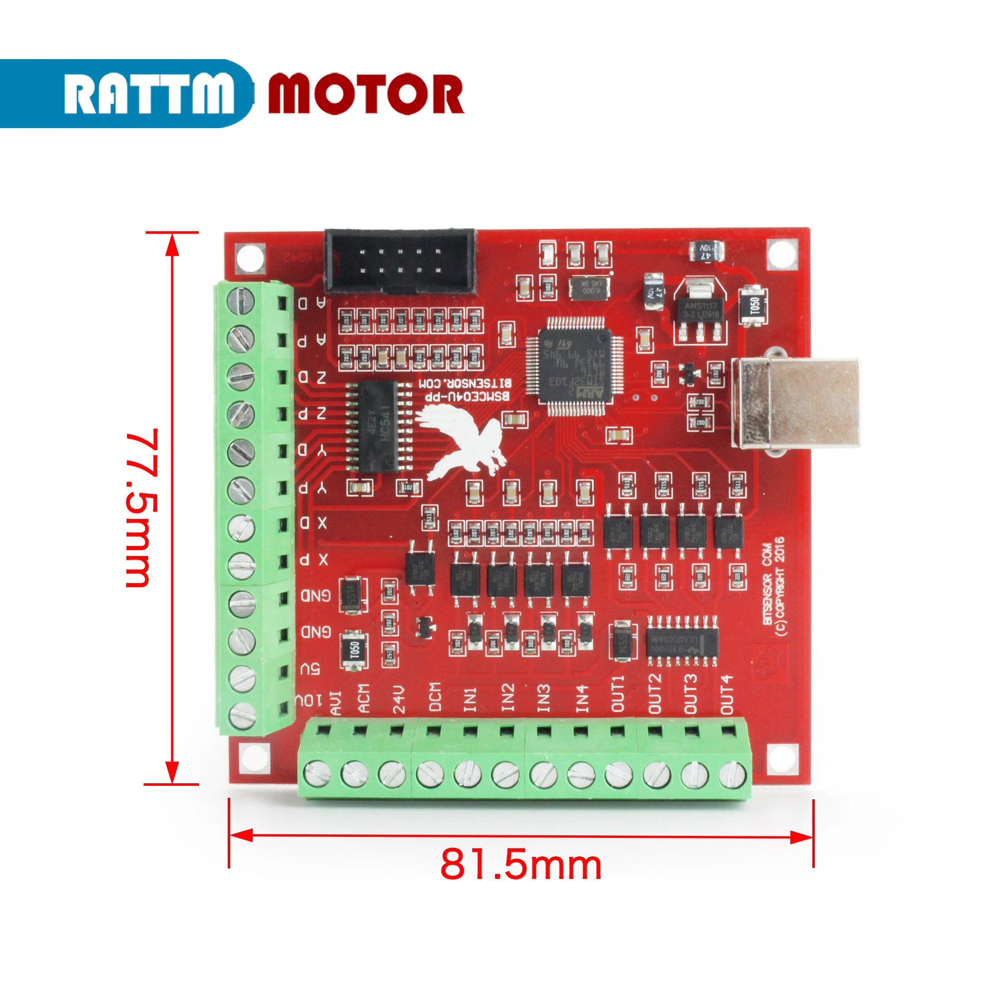 

Red USB MACH3 100Khz Breakout Board 4 Axis Interface Drive Motion Controller Engraving Machine Motherboard