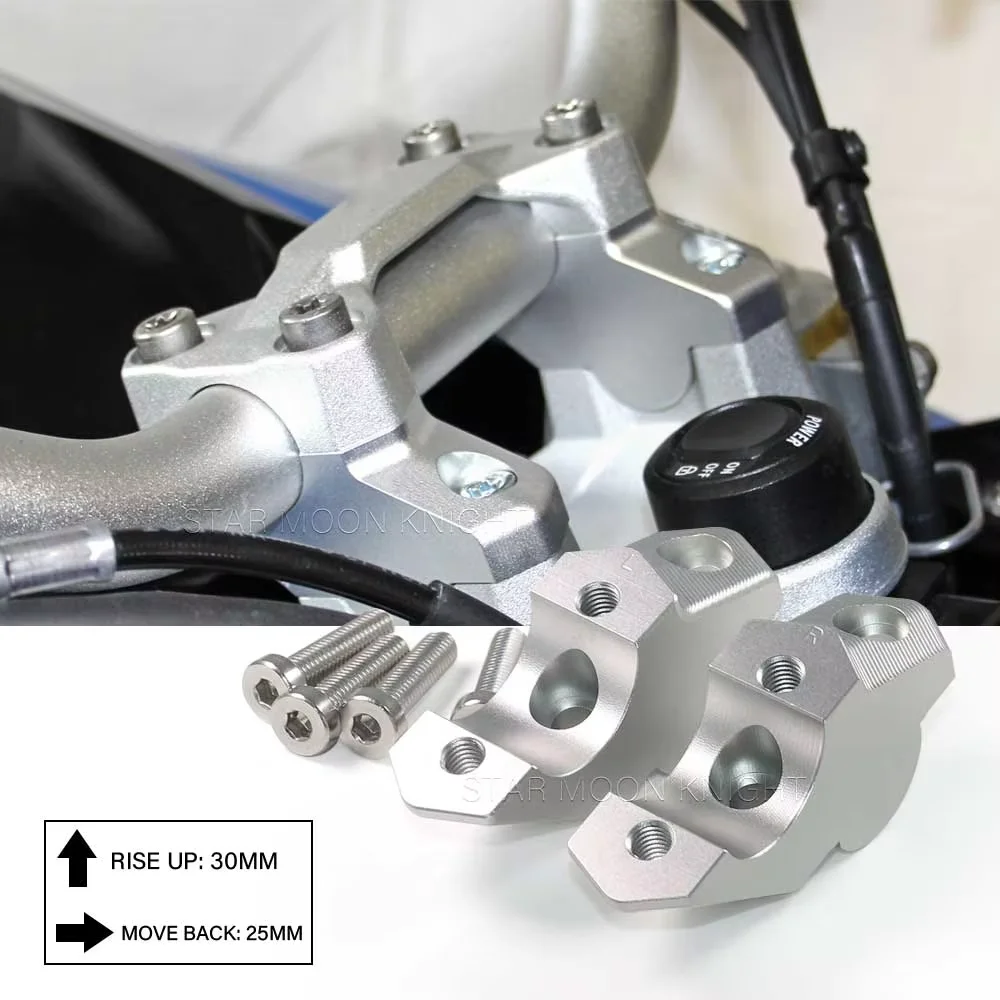 Motorcycle Handlebar Riser For BMW F850GS F850 GS F850 GS ADV F900R F900XR Lift Handlebar Riser Clip Extension Adapter Extender