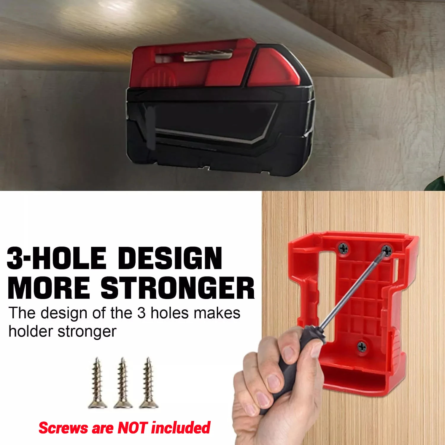 5Packs Tool Mount Storage Bracket For Makita/Bosch/Dewalt/Milwaukee 18V Li-ion Battery Tool Machine Drill Holder Slots Stand