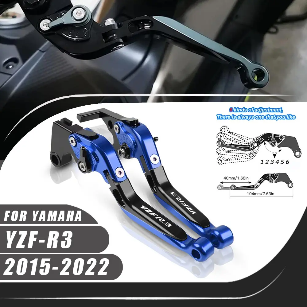 

For Yamaha YZF-R3 YZF R3 2015-Clutch Lever Brake Lever Set Adjustable Folding Handle Levers Motorcycle Accessories Parts